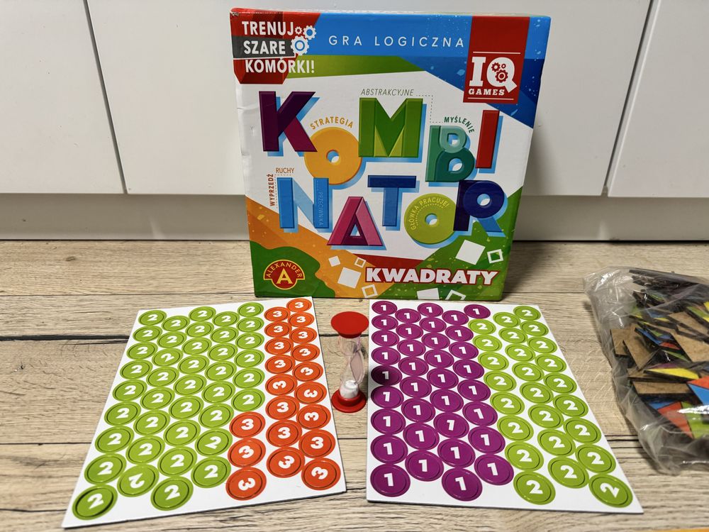 Gra logiczna Alexander IQ Games Kombinator Kwadraty jak Nowa