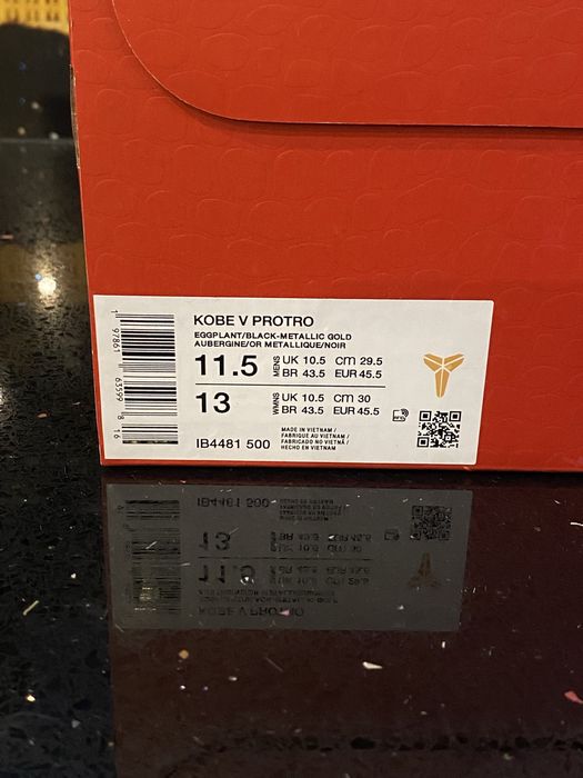 Buty Nike Kobe 5 Protro Eggplant Year of Mamba EU 45,5 Nowe Oryginalne