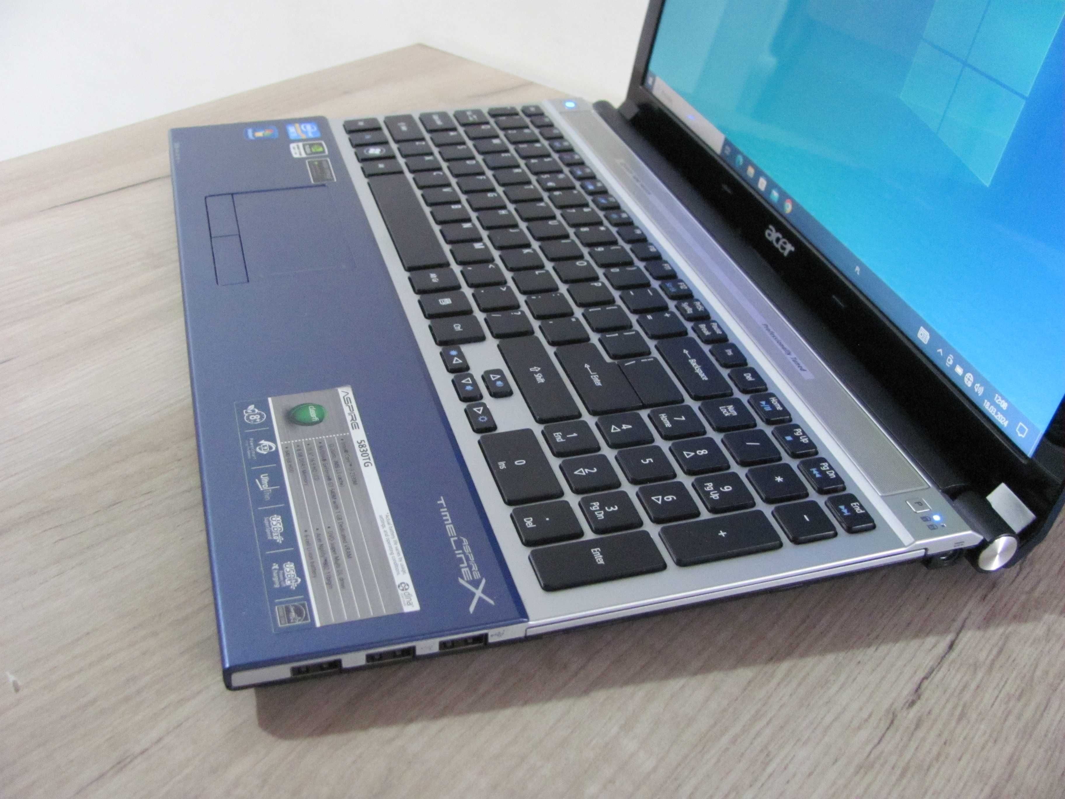 Laptop Acer Aspire TimeLine X 5830TG i3 8/128SSD GT540M