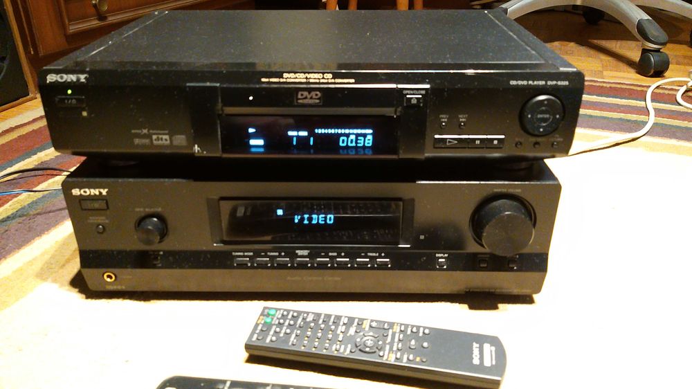 aparelhagem Sony, amplificador e leitor CD e DVD