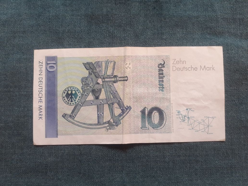 Banknot 10 Marek Niemieckich z 1993r.  ZEHN DEUTSCHE MARK