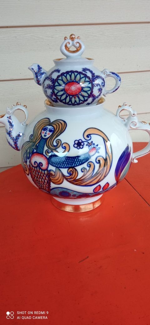 Чайники/пара чая Мавка "Лесная песня" Коростенский фарфор,