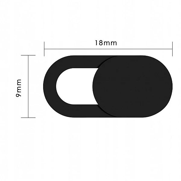 Zatyczki Na Kamerę 3x Webcam Cover Black