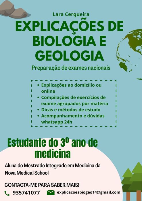 Explicações biologia e geologia
