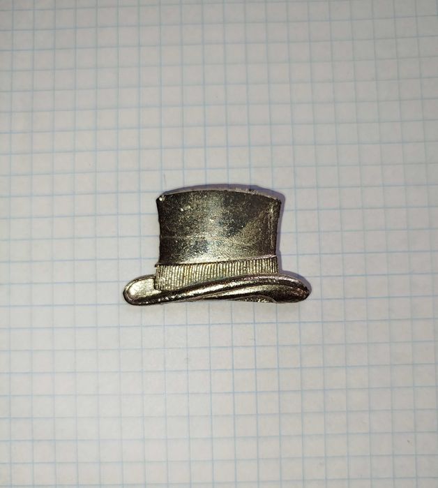 Вінтажна брошка циліндр Френкі Воуна Frankie Vaughan bowler hat brooch