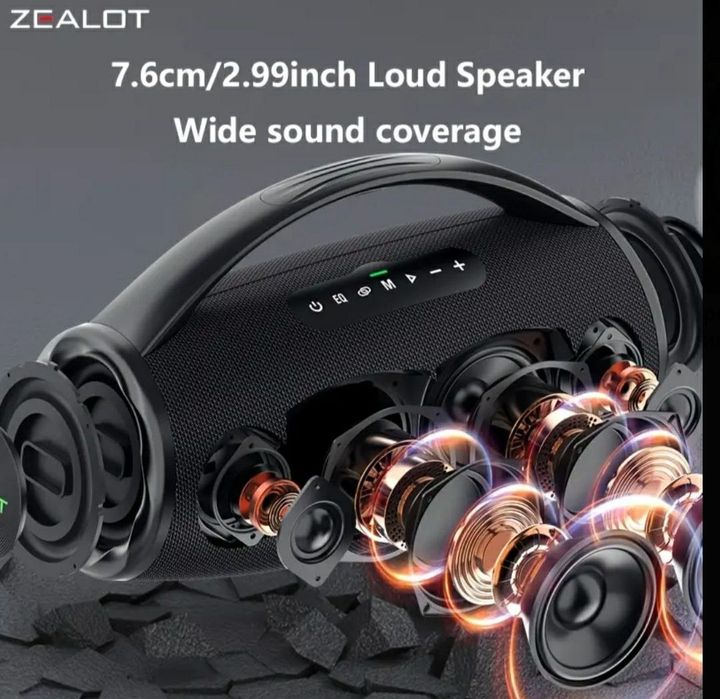 Bluetooth-колонка Zealot S97M с двумя беспроводными микрофонами,