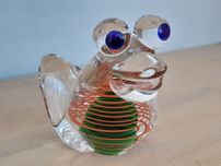 Стеклянная фигурка лягушка