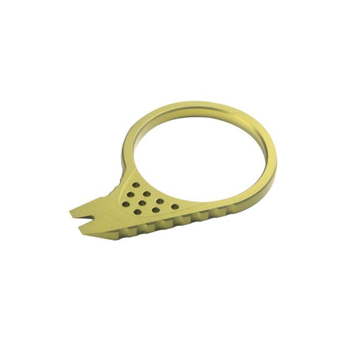 MultiTool Kubey Finger Ring Pry Bar Gold Titanium by Kot Knives