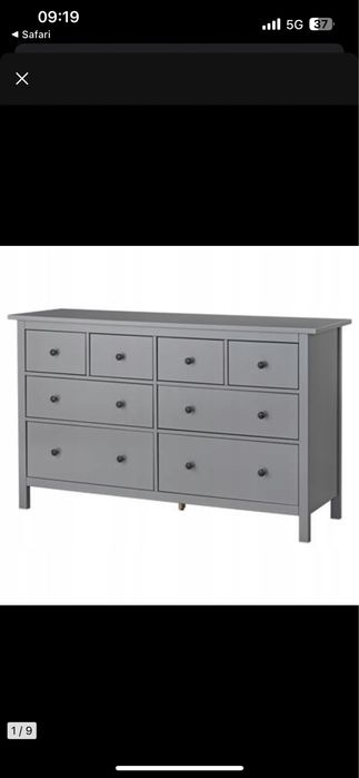 Komoda Ikea Hemnes szara stan idelany
