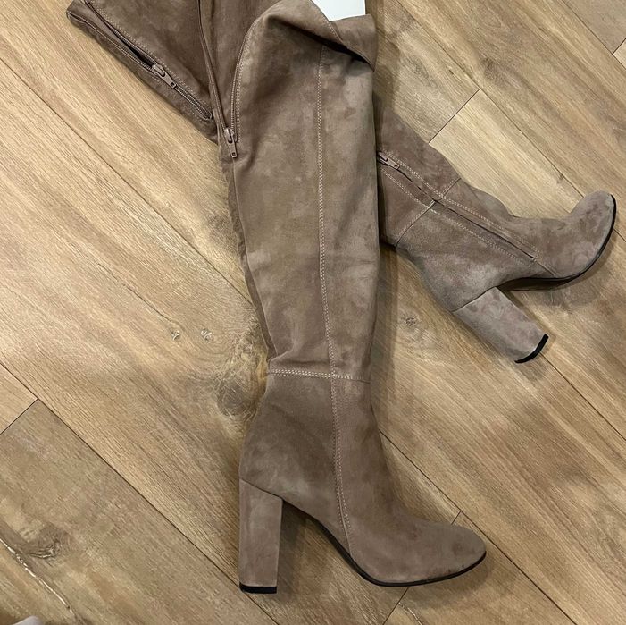 Kozaki ze skóry zamszowej  Lavorazione Artigianale