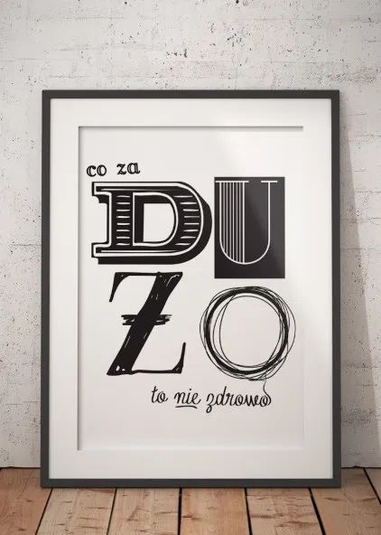 Plakat co za dużo to nie zdrowo marek turkowski