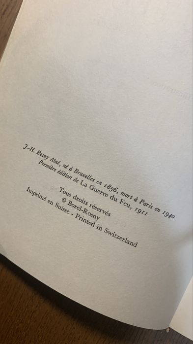 La guerre du feu. Roman des âges farouches