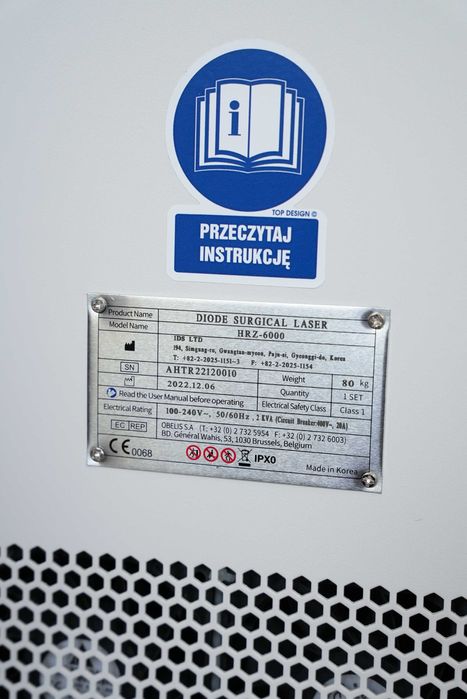 Laser diodowy HRZ-6000 – 755 nm, 808 nm, 1064 nm