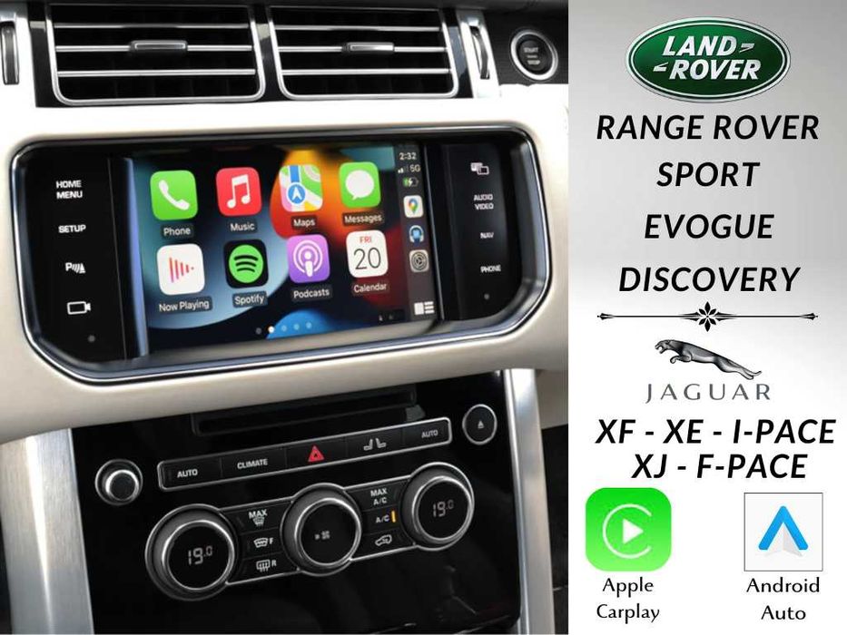 CarPlay, Android Auto для Land, Range Rover, Jaguar з встановленням