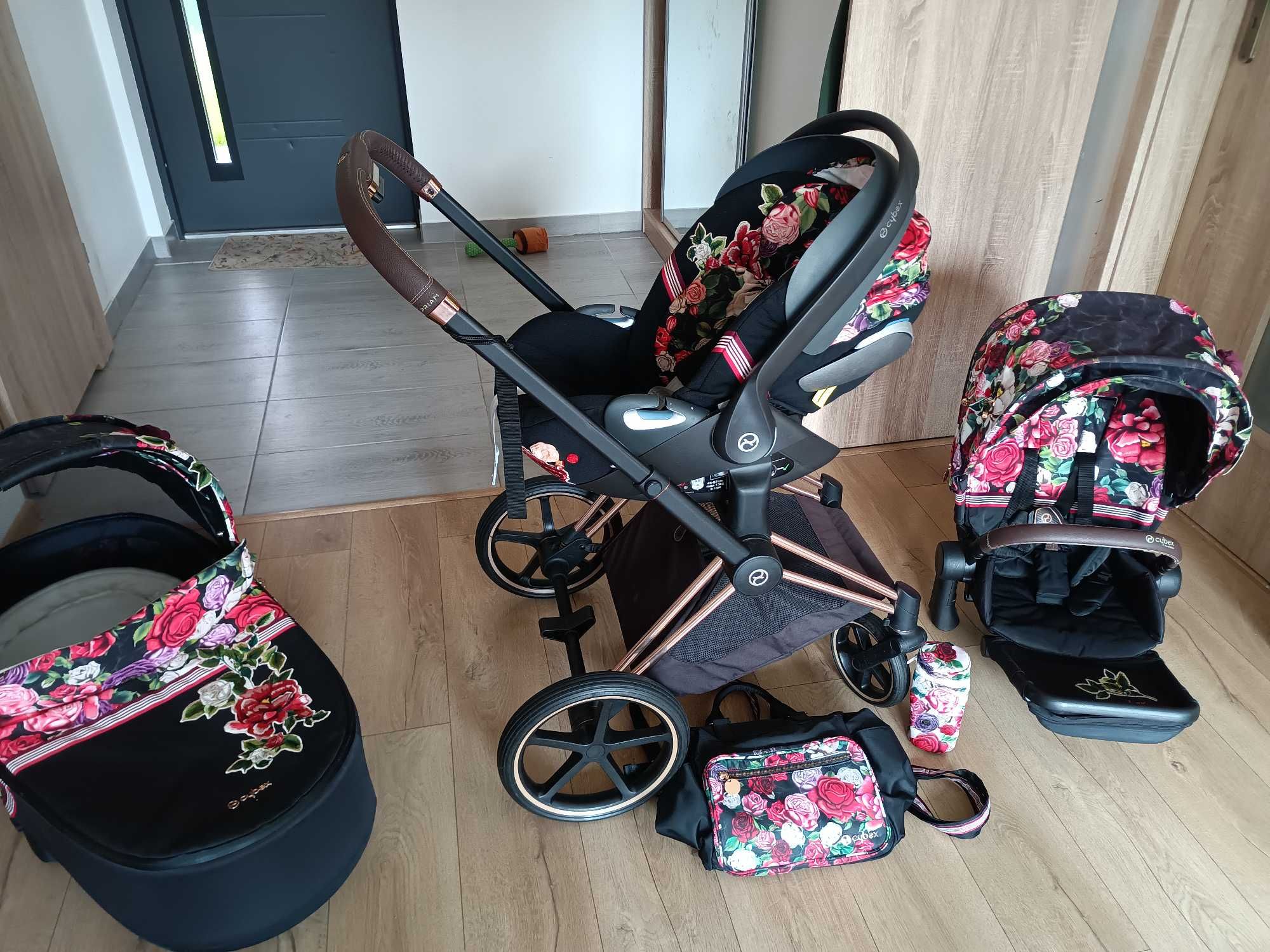 Cybex Priam FCollection Rose Spring Blossom Dark