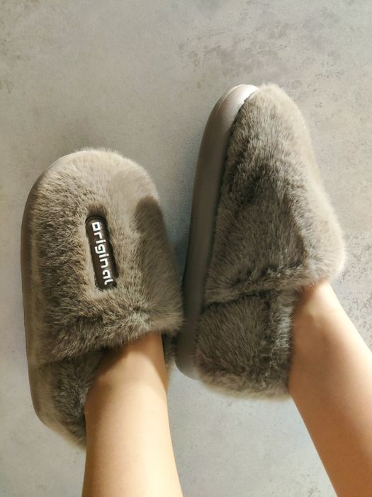 Мокасины женские меховые, слипоны на искусств меху, 38, стелька 25см