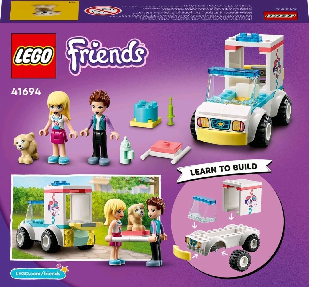 Nowe Lego Friends Karetka kliniki dla zwierzątek 41694