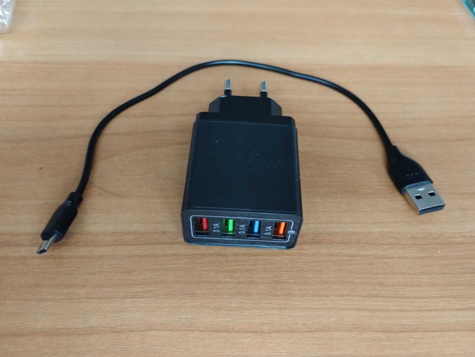 Зарядное устройство телефона Quick Charge 3.0 и кабель USB - miсro usb