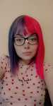 Peruka różowa fioletowa dwukolorowa anime cosplay harajuku grzywka