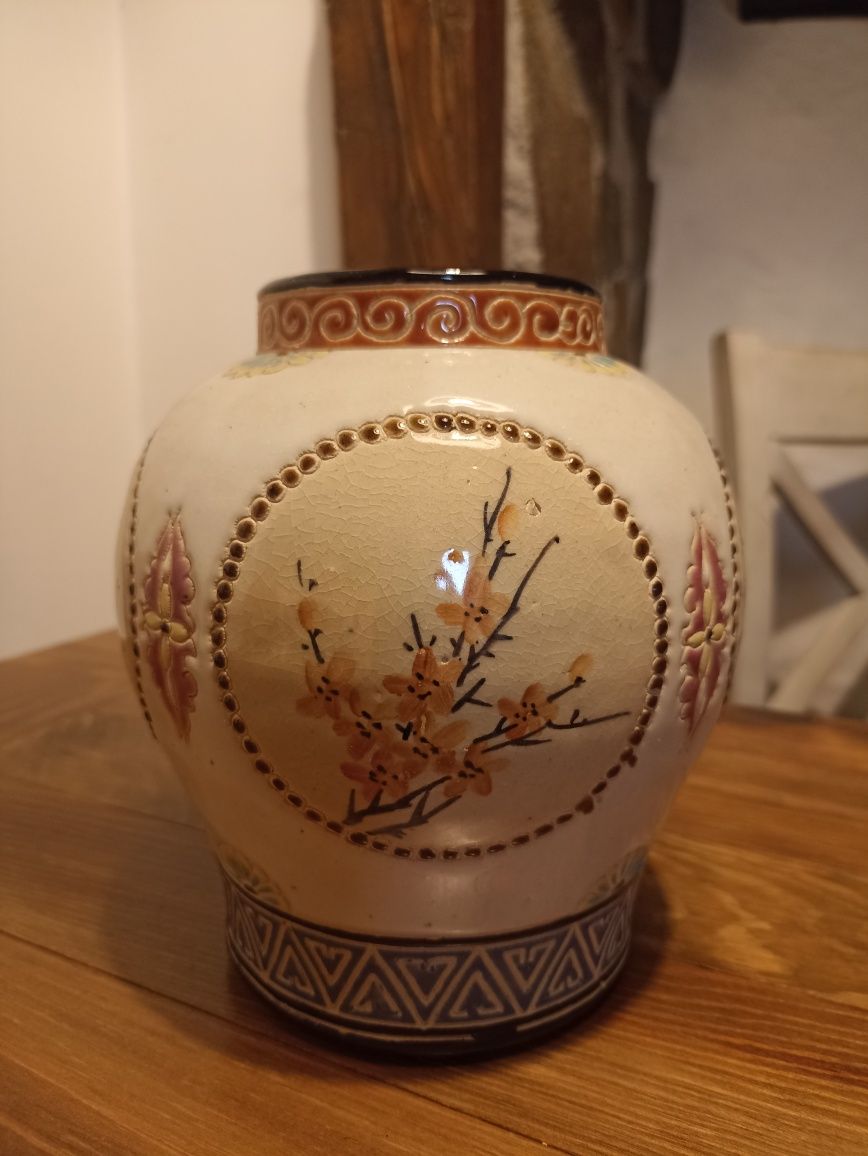 Wazon ceramiczny ręcznie malowany