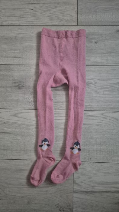 Różowe rajstopki z pingwinami dla dziewczynki, Sofa, r 80