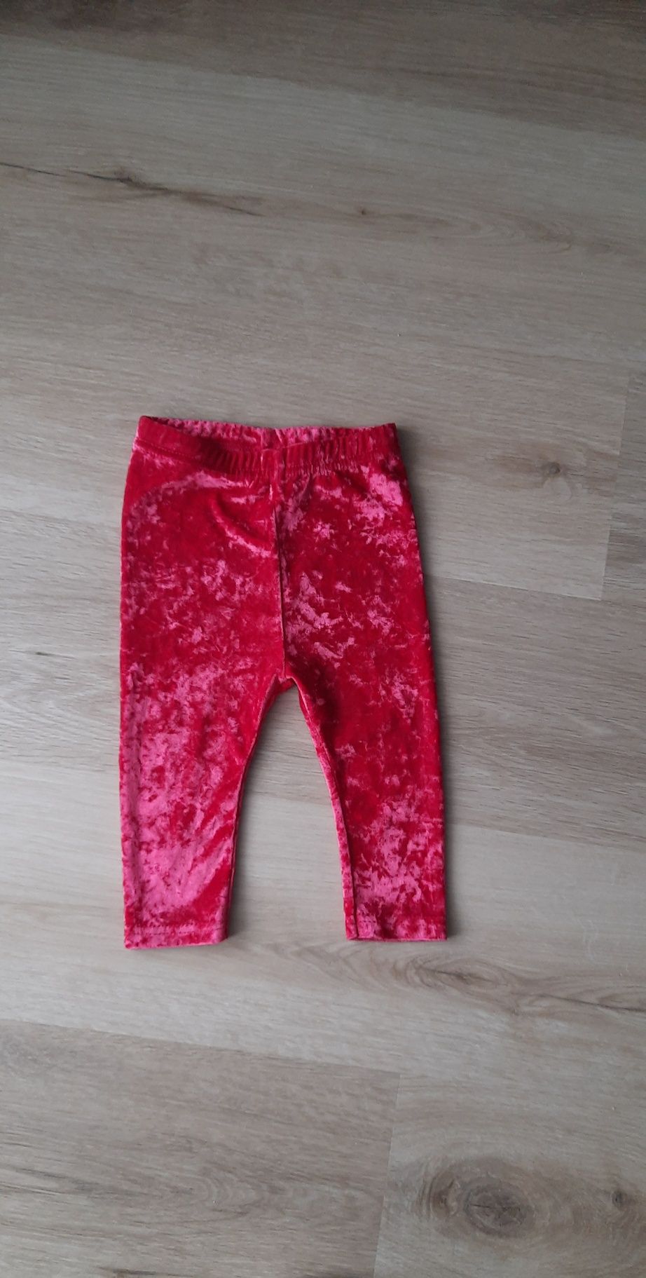 Welurowe legginsy 74 czerwone so cute by pepco