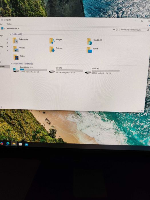 Komputer stacjonarny Ryzen 5 16GB RX580 SSD+HDD Windows 10