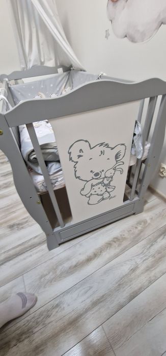 Łóżeczko dziecięce z motywem Misia dostępne 1 sztuka NOWE