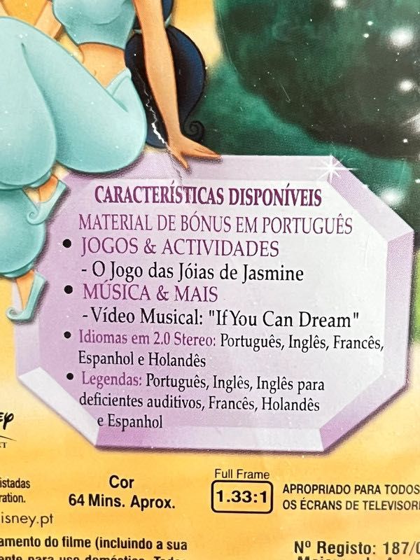 DVD Disney – Contos Encantados da Jasmine (Vol. V) /