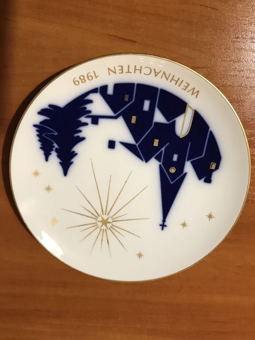 Kolekcjonerski talerz KPM seria limitowana święta 1989 r porcelana