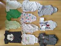 Zestaw body niemowlęce 68/74 6-9 miesięcy krótki i długi rękaw rampers