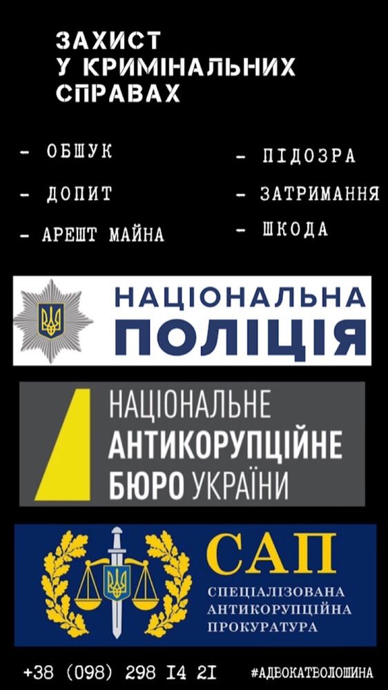 Адвокат Волошина Олена Цивільні і Кримінальні справи м.Новомосковськ