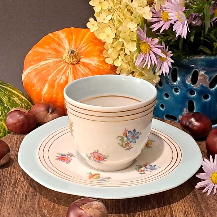 Limoges filiżanka i spodek przedwojenna porcelana Art Deco