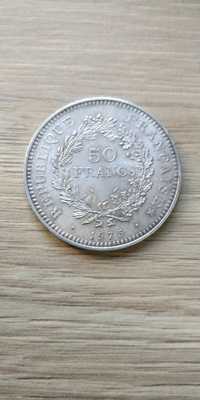 50 franków 1975, Francja, srebro