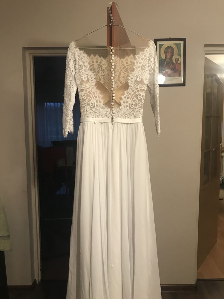 Suknia ślubna Herm’s Aragonite S XS 34 36 biała