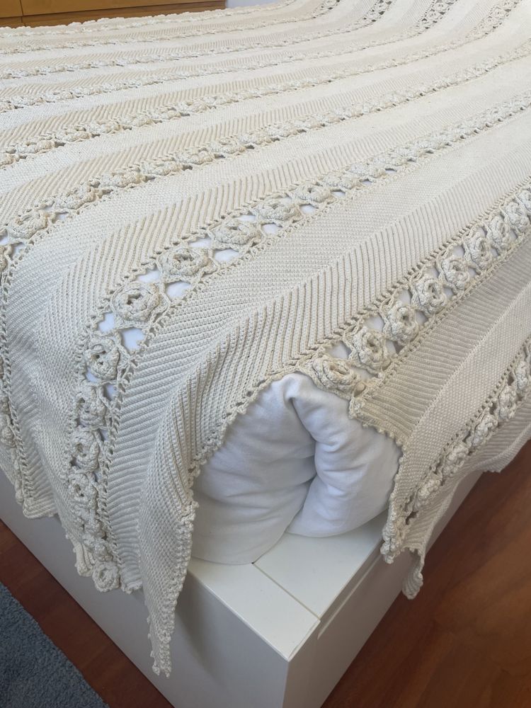 Colcha de cama em crochet