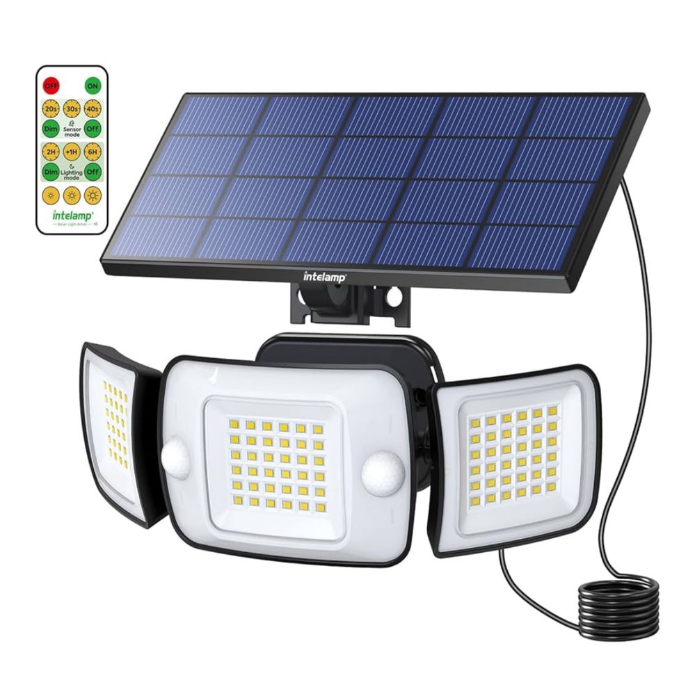 Luz Solar de Movimento intelamp 1200LM com Controle Remoto