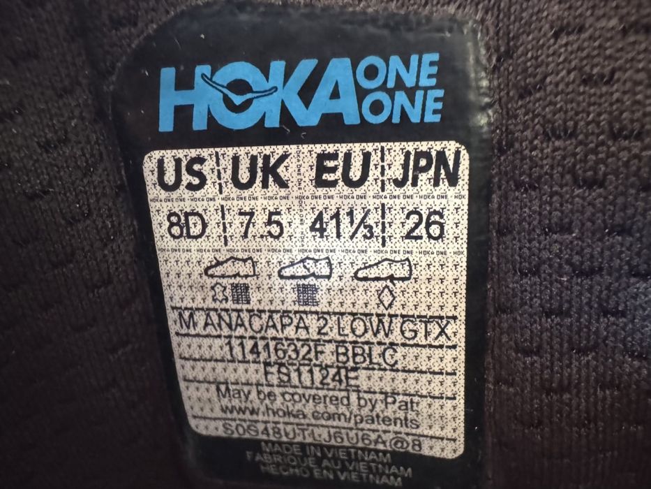 Черевики Hoka Anacapa 2 Low GTX (Розмір 41.3) 1141631F-BBLC