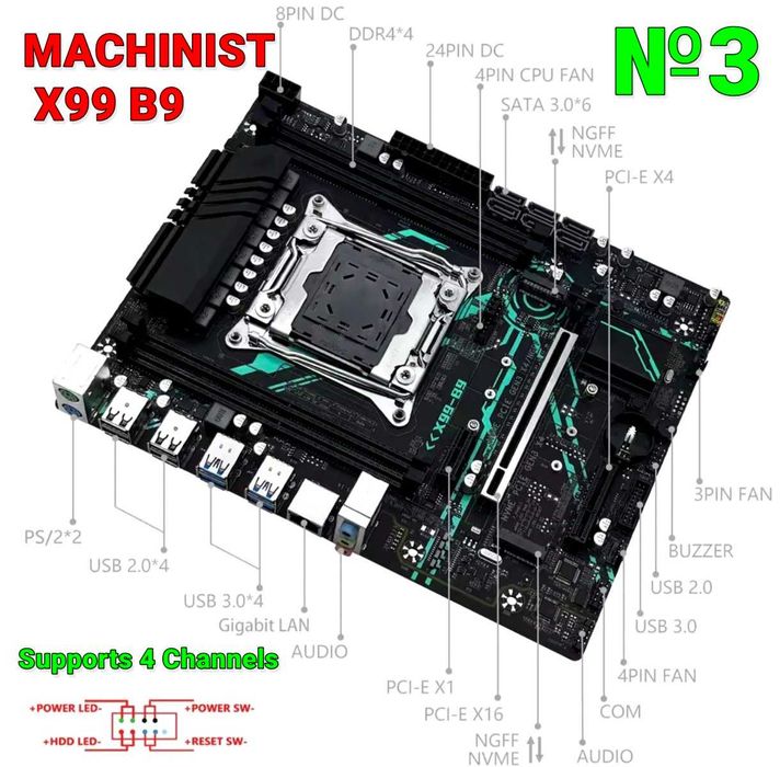 Комплект 2011 х99 2680v3 2660v3 2667v4 DDR4 16 32GB