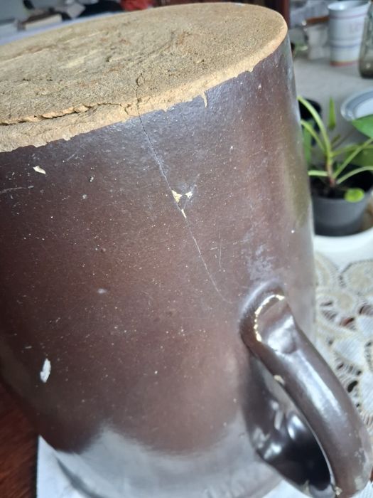 Duży gar kamionkowy wintage PRL