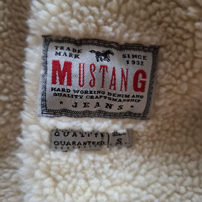 Mustang kurtka damska S sztruks brązowa sherpa jacket baranek trucker
