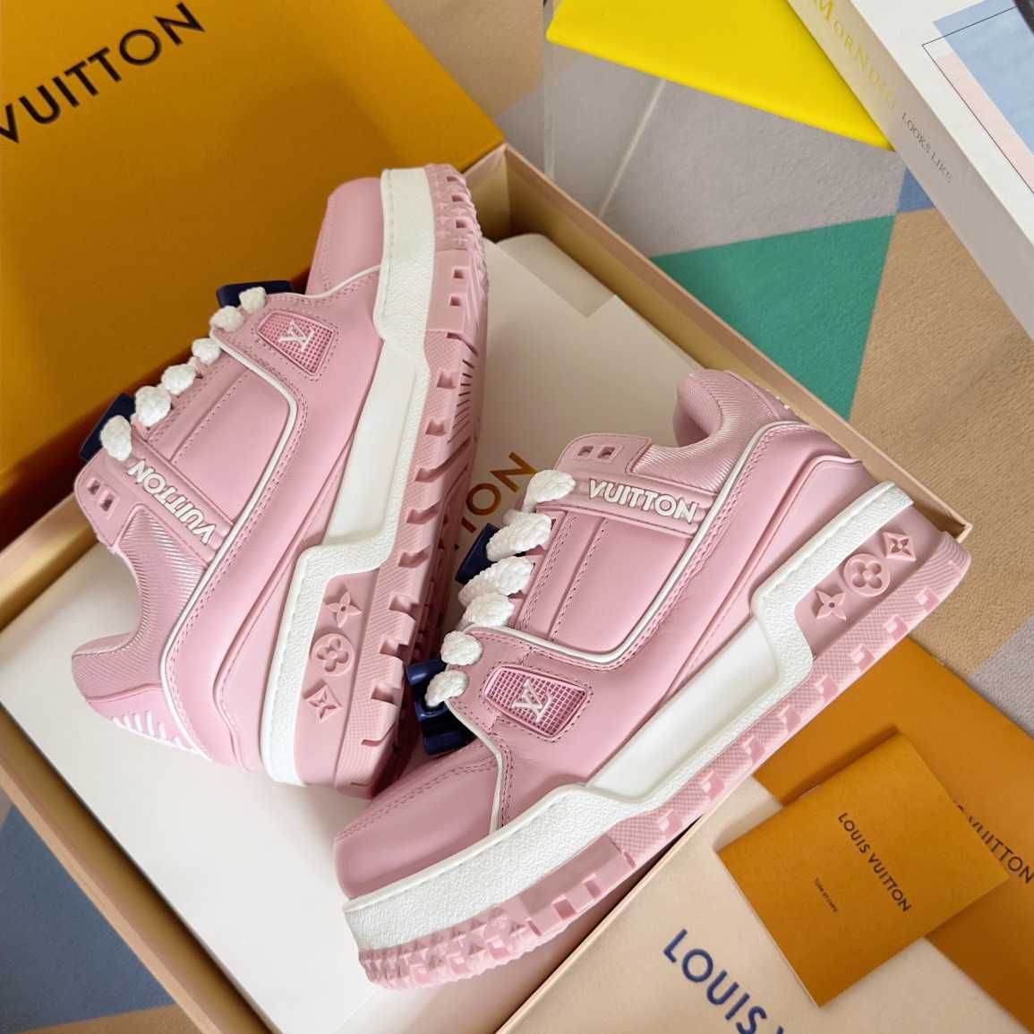 Para LV sneakers Buty butowe Buty do skateboardingu Różowy