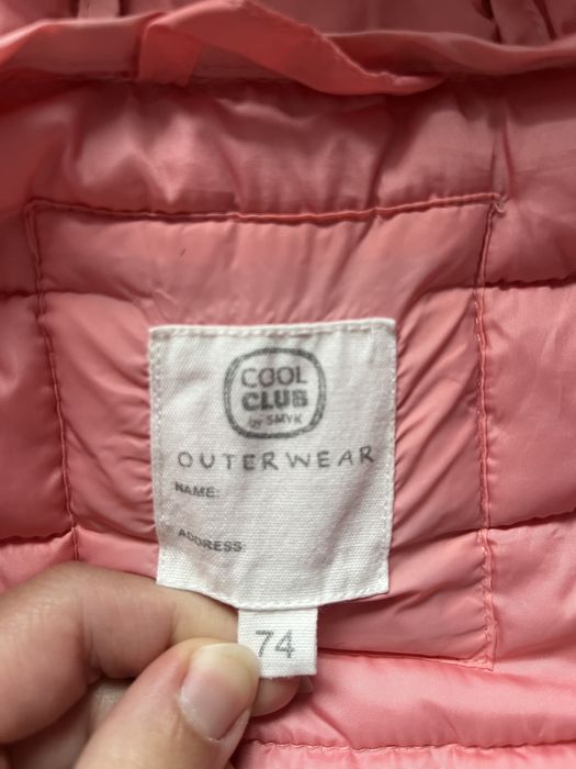 Różowa kurtka niemowlęca pikowana Smyk r.74