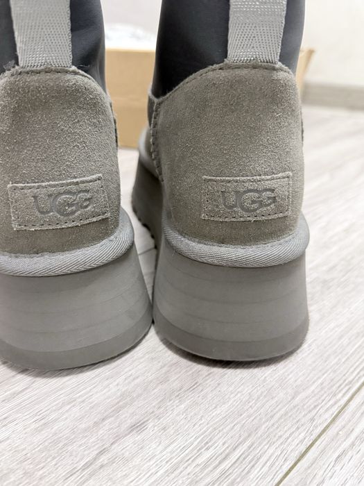 Ugg classic mini dipper grey, жіночі угги ciрі Ugg mini dipper