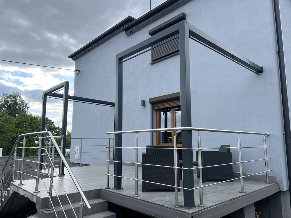 Balustrady / Balustrada / Filary / Taras / Balkon. Ksztalt litery L