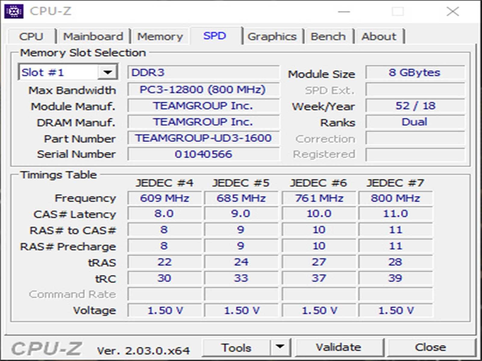 DDR3 8GB Team Group 12800 -Komputer