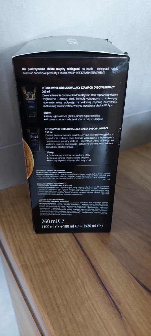 Biovax phytokeratin zestaw do prostowania włosów