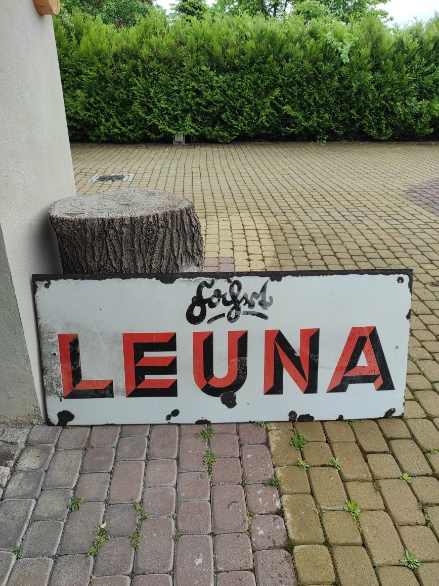 Stary szyld niemiecki Leuna
