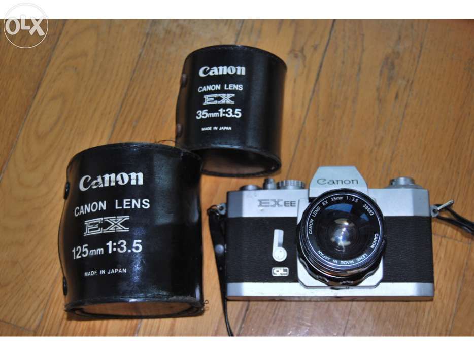 Canon EX EE clássica com 2 objectivas