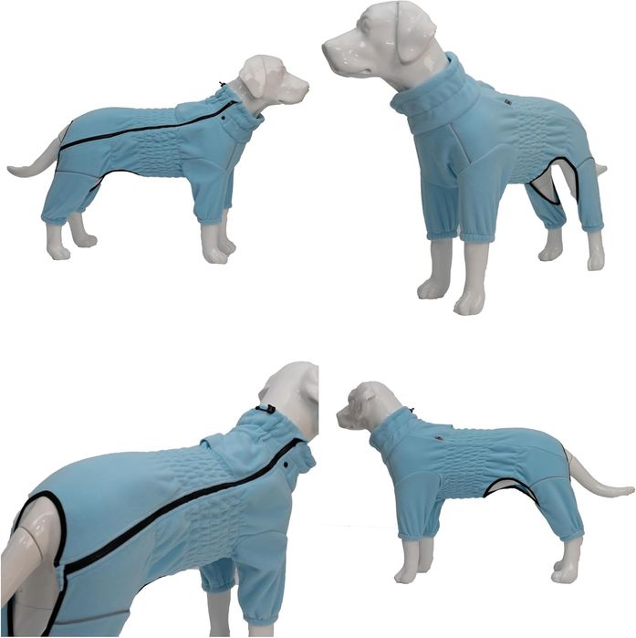 Kurtka Ubranko dla Psa Kamizelka Polarowa Ciepła na Zimę Niebieska M